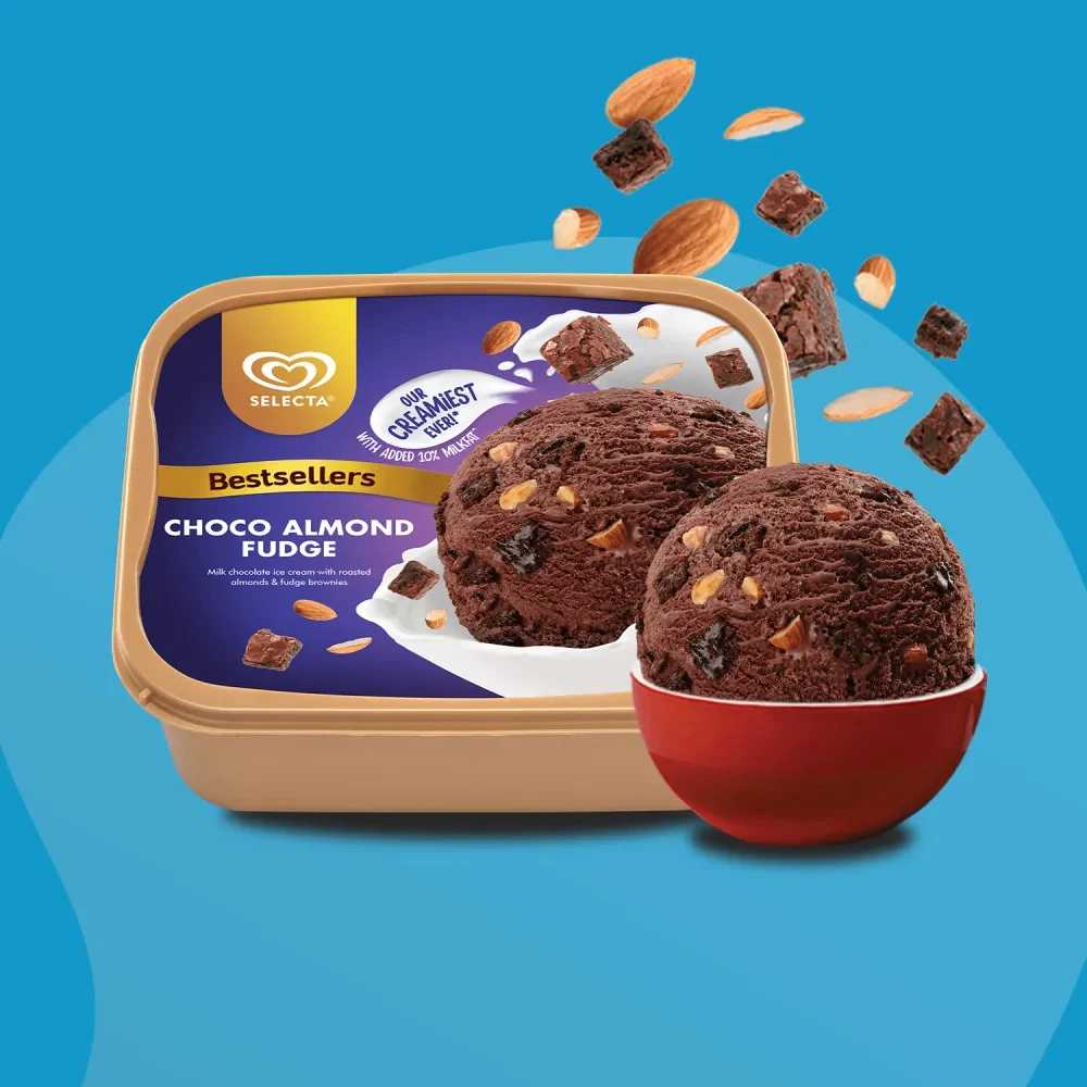 Selecta Choco Almond Fudge Ice Cream 1.3L