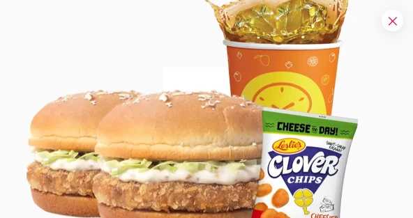 Buy 1 Take 1 Roasted Sesame Chicken Burger + Drink + Clover Chips 24G