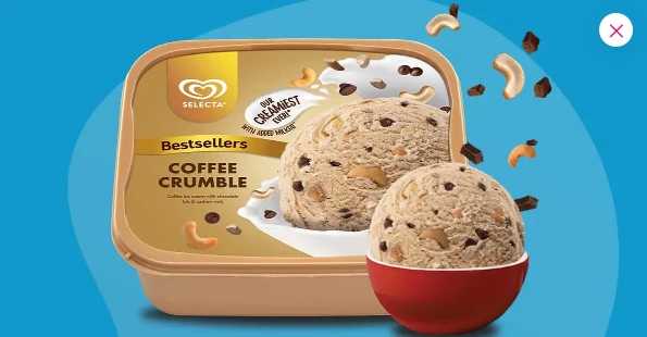 Selecta Coffee Crumble Ice Cream 1.3L