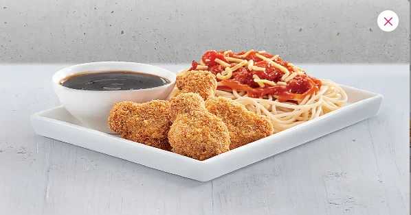 4 Pcs Nuggets Meal with Spaghetti