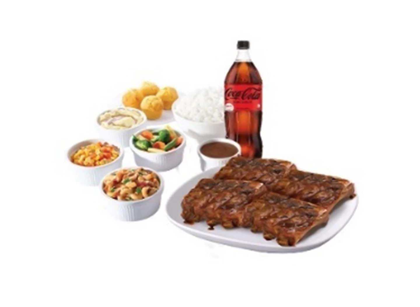 Honey Bourbon Rib and Chicken Platter Group Meal