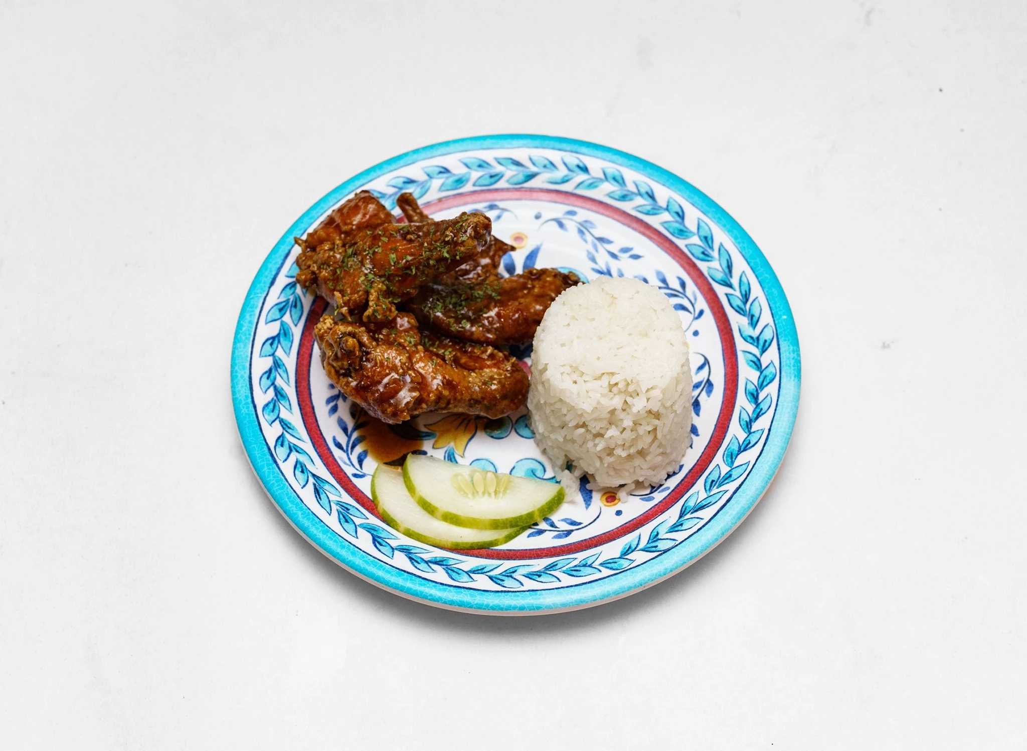 3pcs Honey Glazed Fried Chicken With Rice