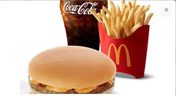 Burger McDo w/ Fries Medium Meal